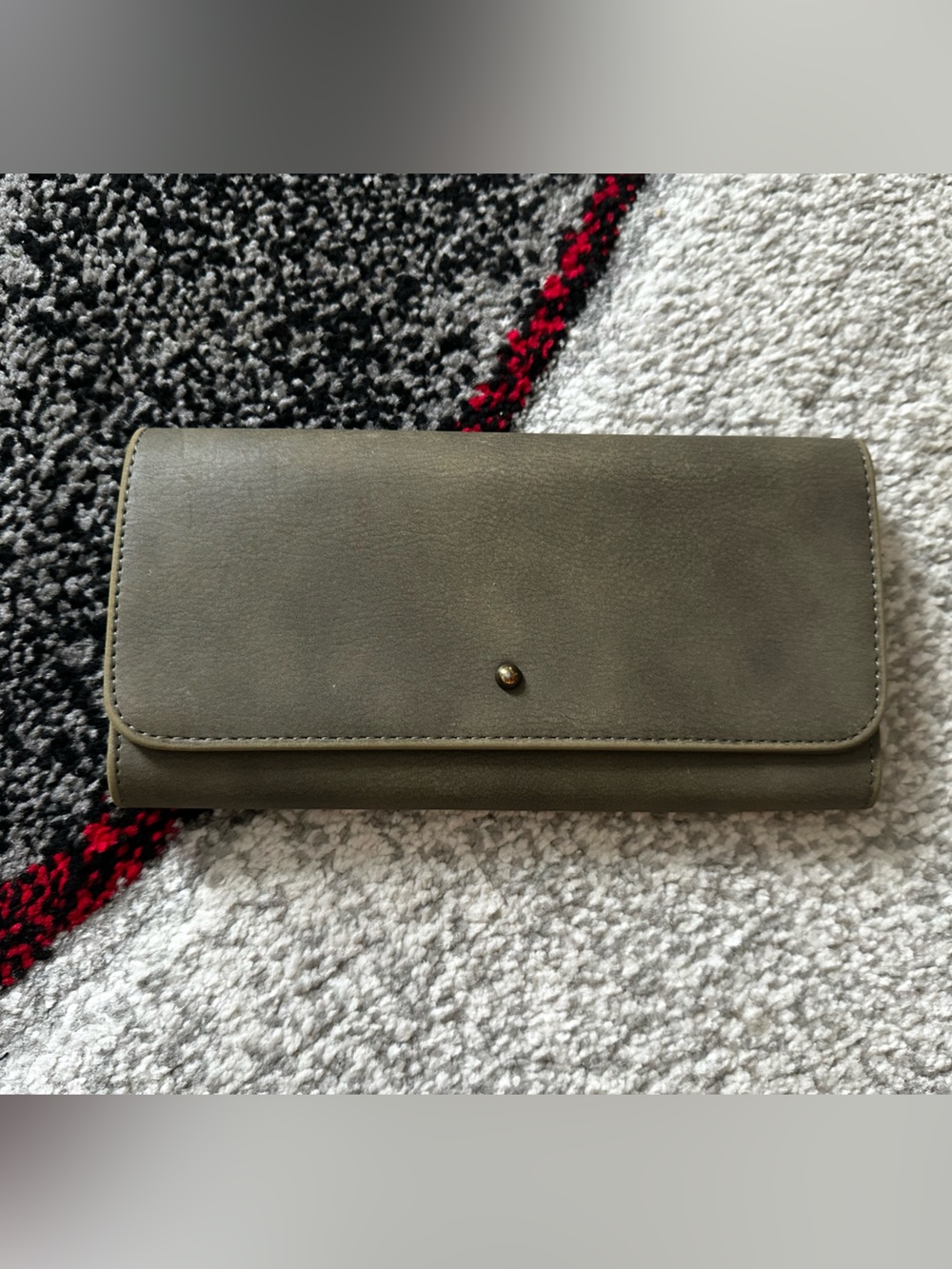Olive Green Women's Long Snap Wallet